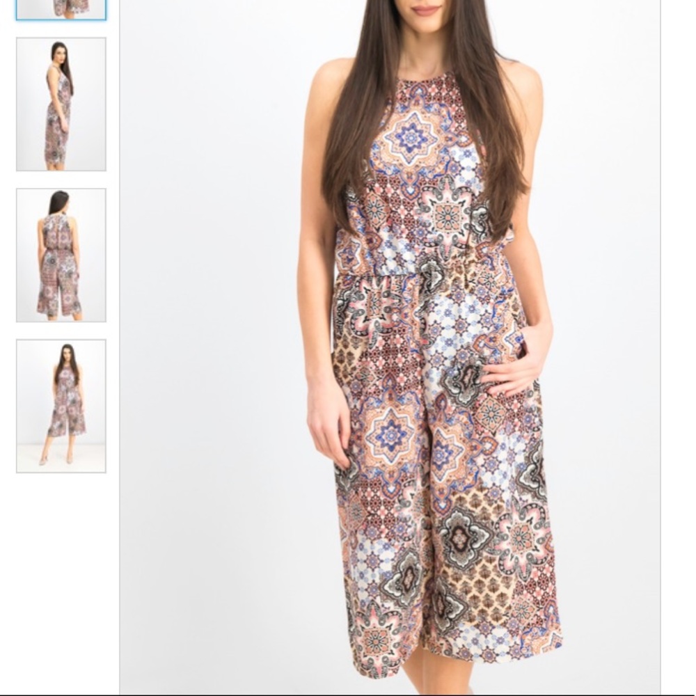 BOGO Funky Pattern Capri Jumpsuit - Picture 4 of 8